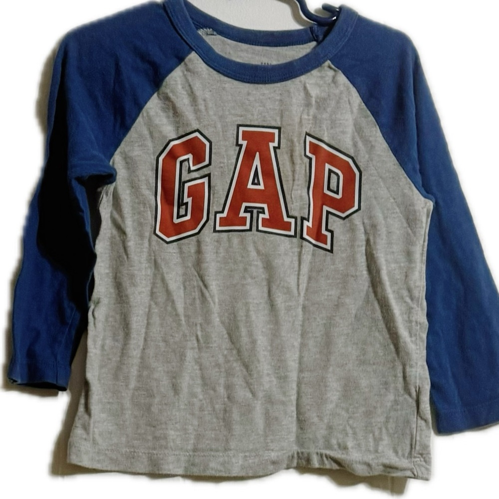 GAP Kids Blue‎ and Gray Long Sleeve Tee